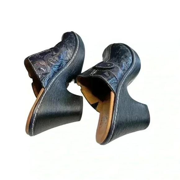 Women’s Sofft Leather Mules Slip-Ons•Dark Blue•Size 8•Genuine Leather•Like New• - Picture 4 of 14